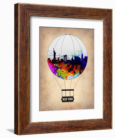 New York Air Balloon-NaxArt-Framed Premium Giclee Print