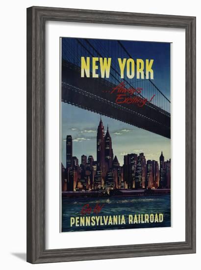 New York . . . Always Exciting! Go-null-Framed Giclee Print