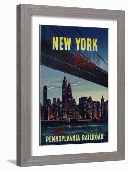 New York . . . Always Exciting! Go-null-Framed Giclee Print