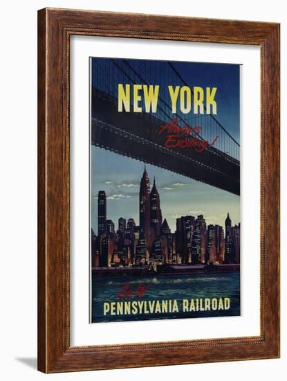 New York . . . Always Exciting! Go-null-Framed Giclee Print