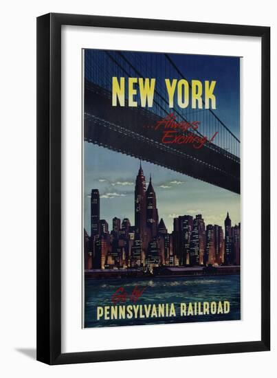 New York . . . Always Exciting! Go-null-Framed Giclee Print