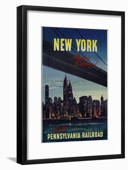 New York . . . Always Exciting! Go-null-Framed Giclee Print