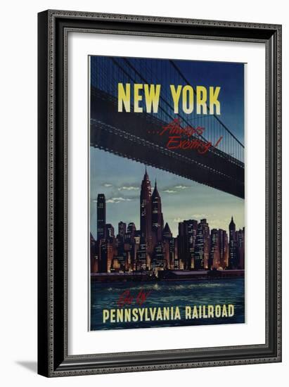 New York . . . Always Exciting! Go-null-Framed Giclee Print