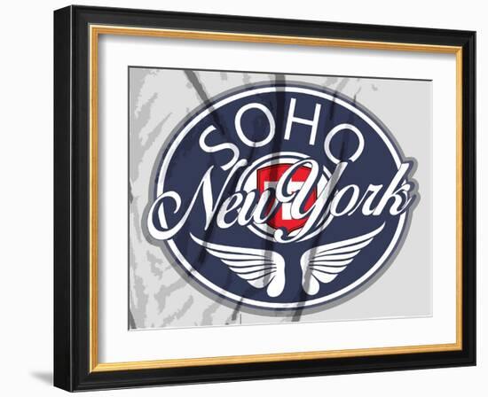 New York American College Life Vector Art-emeget-Framed Art Print