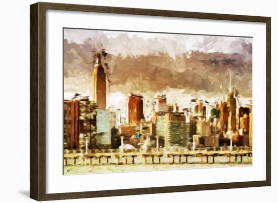 New York Architecture III - In the Style of Oil Painting-Philippe Hugonnard-Framed Giclee Print