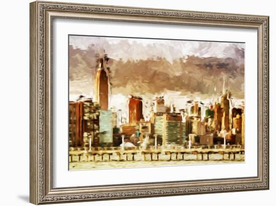 New York Architecture III - In the Style of Oil Painting-Philippe Hugonnard-Framed Giclee Print