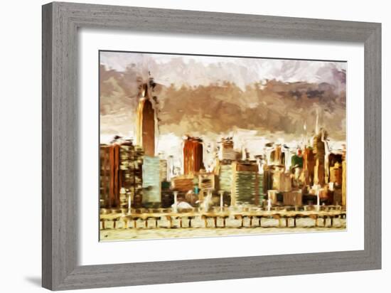 New York Architecture III - In the Style of Oil Painting-Philippe Hugonnard-Framed Giclee Print