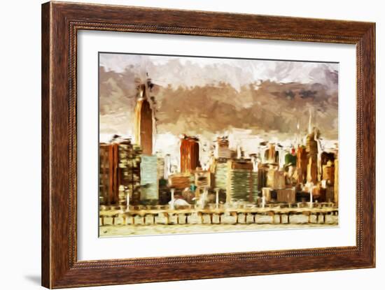 New York Architecture III - In the Style of Oil Painting-Philippe Hugonnard-Framed Giclee Print