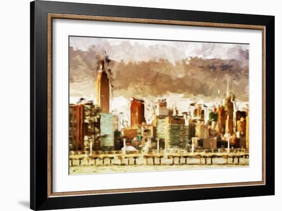 New York Architecture III - In the Style of Oil Painting-Philippe Hugonnard-Framed Giclee Print