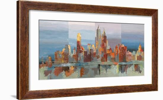 New York astratta-Luigi Florio-Framed Art Print