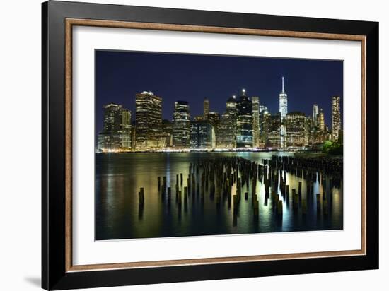 New York at Night VII-James McLoughlin-Framed Photographic Print