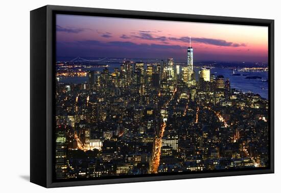 New York at Night VIII-James McLoughlin-Framed Premier Image Canvas