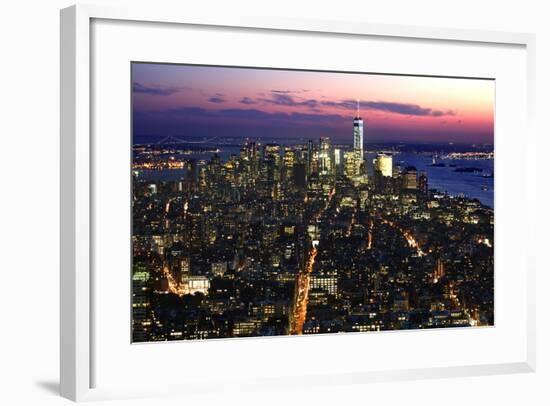 New York at Night VIII-James McLoughlin-Framed Photographic Print