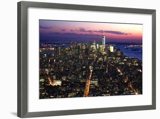 New York at Night VIII-James McLoughlin-Framed Photographic Print