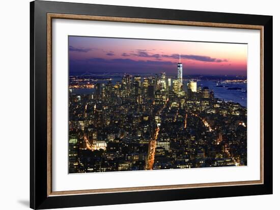 New York at Night VIII-James McLoughlin-Framed Photographic Print