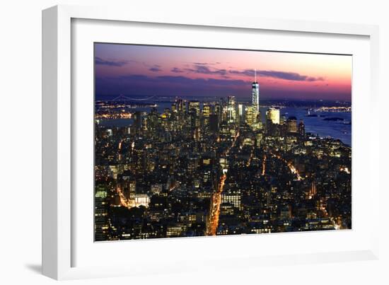 New York at Night VIII-James McLoughlin-Framed Photographic Print