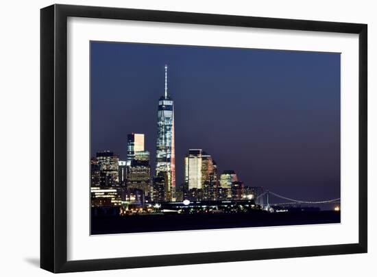 New York at Night X-James McLoughlin-Framed Photographic Print