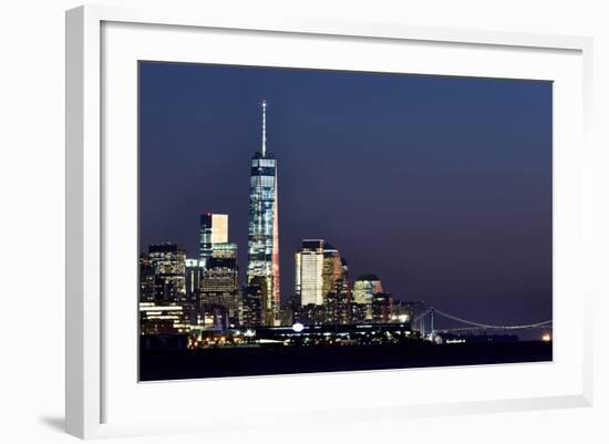 New York at Night X-James McLoughlin-Framed Photographic Print