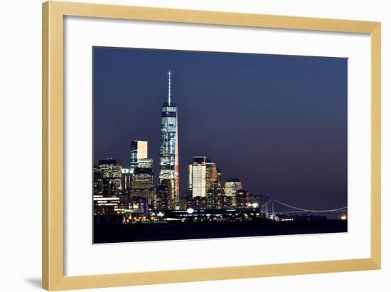 New York at Night X-James McLoughlin-Framed Photographic Print