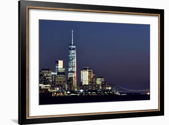 New York at Night X-James McLoughlin-Framed Photographic Print