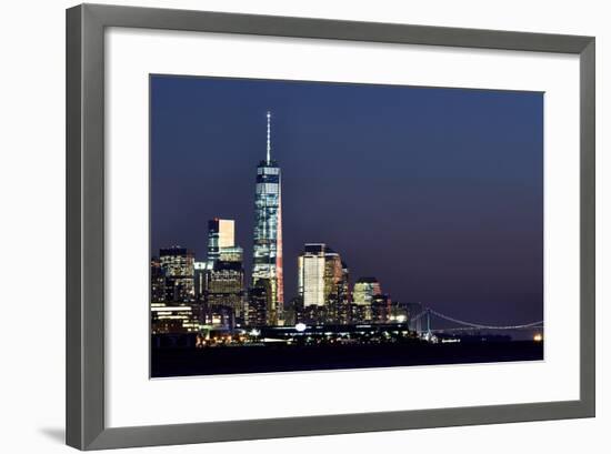 New York at Night X-James McLoughlin-Framed Photographic Print