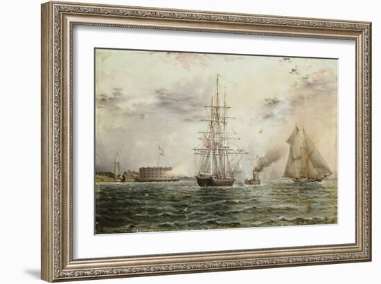 New York Bay, Castle Clinton, circa 1875-James Abbott McNeill Whistler-Framed Giclee Print