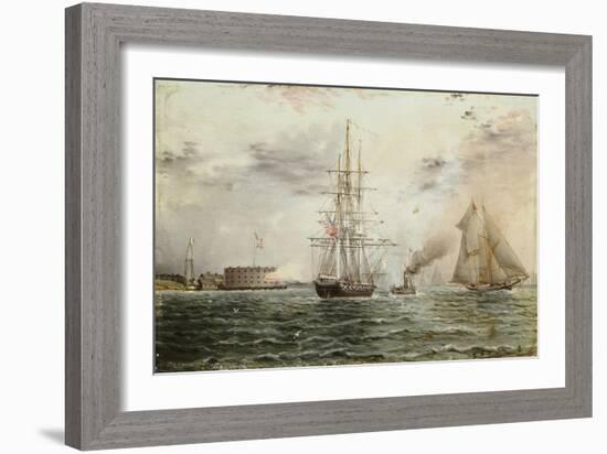New York Bay, Castle Clinton, circa 1875-James Abbott McNeill Whistler-Framed Giclee Print