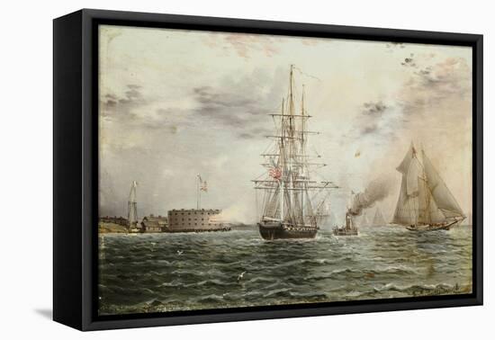 New York Bay, Castle Clinton, circa 1875-James Abbott McNeill Whistler-Framed Premier Image Canvas