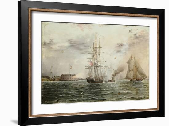 New York Bay, Castle Clinton, circa 1875-James Abbott McNeill Whistler-Framed Giclee Print