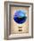 New York Blue Air Balloon-NaxArt-Framed Art Print