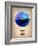 New York Blue Air Balloon-NaxArt-Framed Art Print