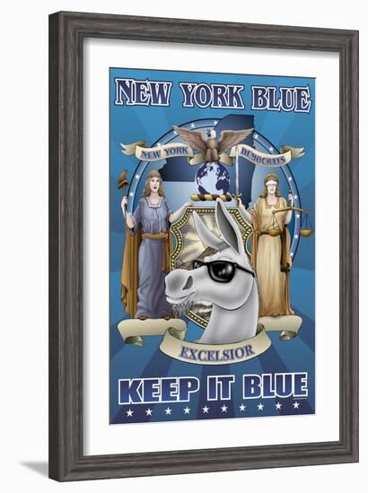 New York Blue, Keep It Blue-Richard Kelly-Framed Art Print