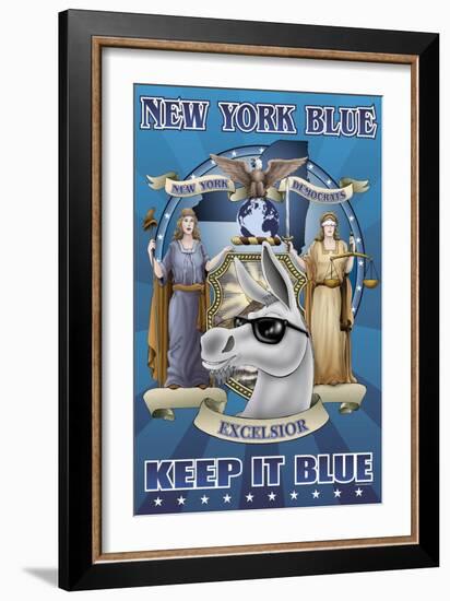 New York Blue, Keep It Blue-Richard Kelly-Framed Art Print