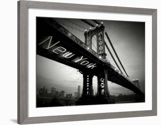 New York Bridge-Blonde Attitude-Framed Art Print