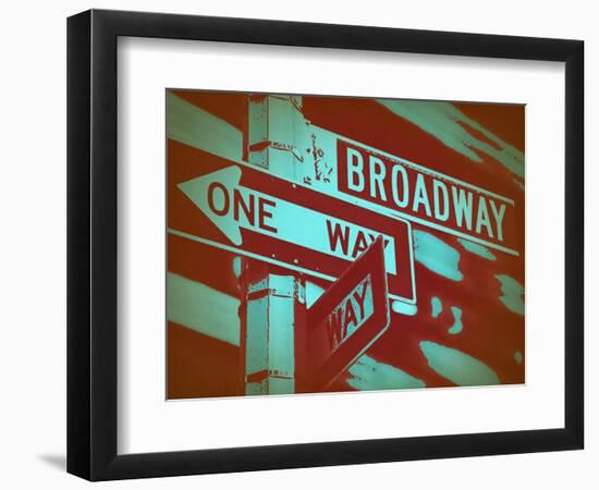 New York Broadway Sign-NaxArt-Framed Art Print