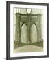 New York, Brooklyn Bridge Tower-null-Framed Giclee Print
