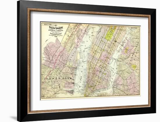 New York, Brooklyn, Jersey City, c.1891-Frederick W^ Beers-Framed Art Print