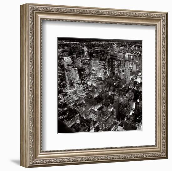 New York by Night-Henri Silberman-Framed Art Print