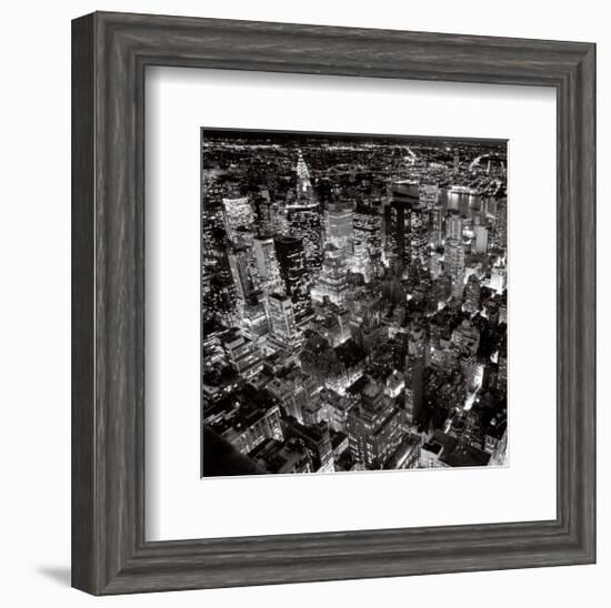 New York by Night-Henri Silberman-Framed Art Print