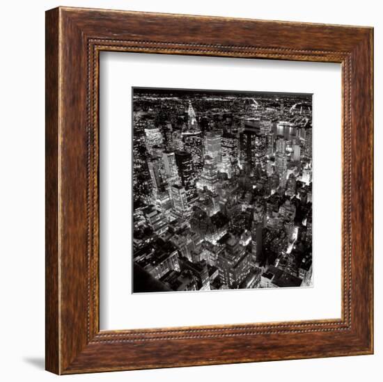 New York by Night-Henri Silberman-Framed Art Print