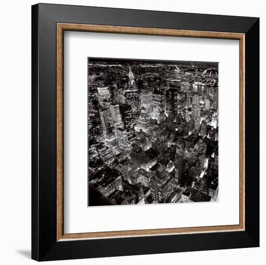 New York by Night-Henri Silberman-Framed Art Print