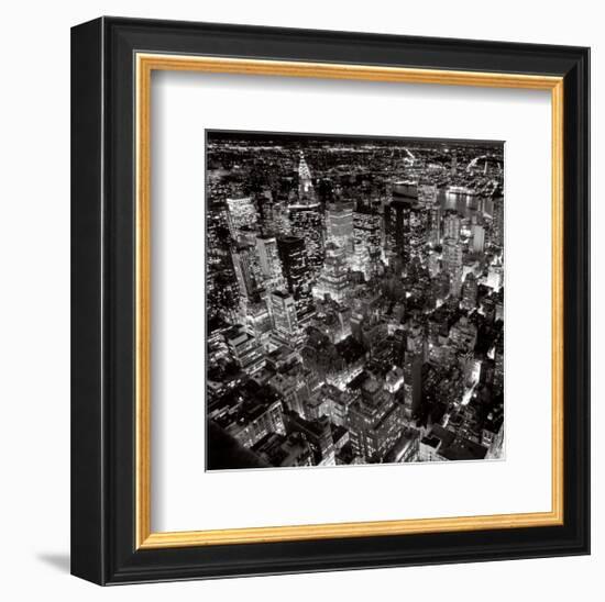 New York by Night-Henri Silberman-Framed Art Print