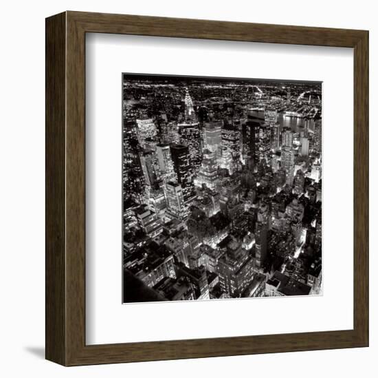 New York by Night-Henri Silberman-Framed Art Print