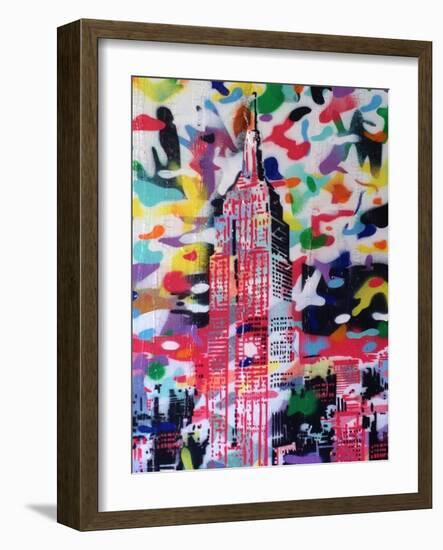 New York Camo-Abstract Graffiti-Framed Premium Giclee Print