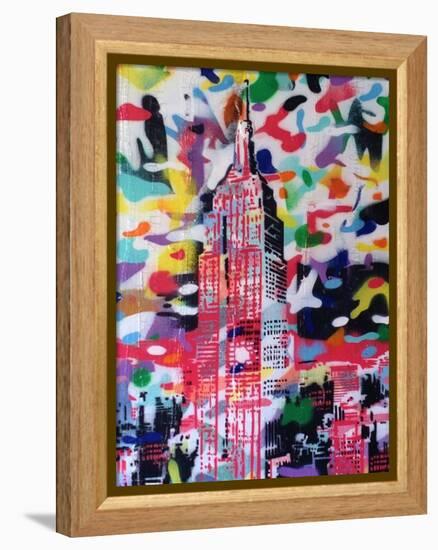 New York Camo-Abstract Graffiti-Framed Premier Image Canvas