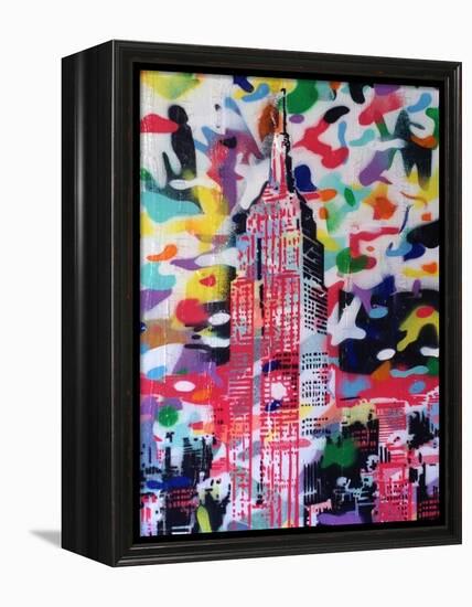 New York Camo-Abstract Graffiti-Framed Premier Image Canvas