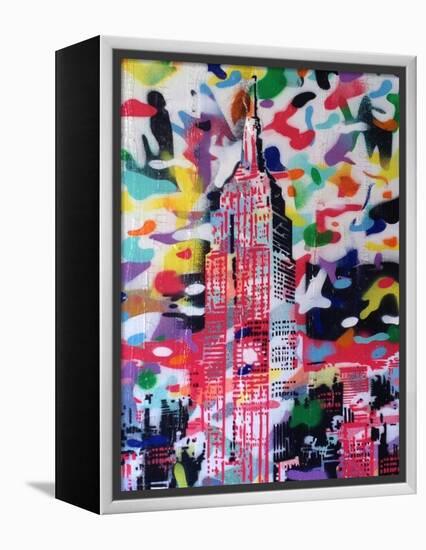 New York Camo-Abstract Graffiti-Framed Premier Image Canvas