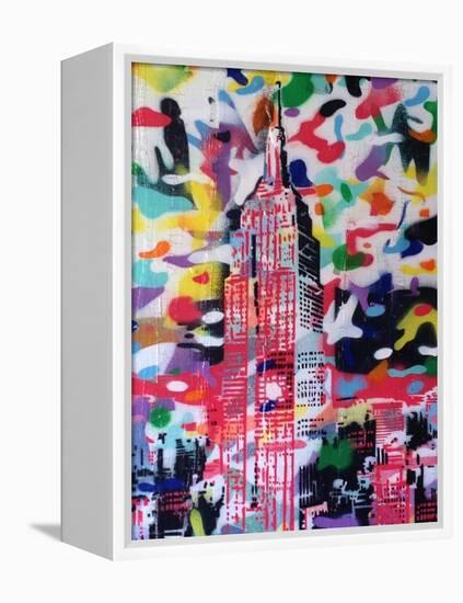 New York Camo-Abstract Graffiti-Framed Premier Image Canvas