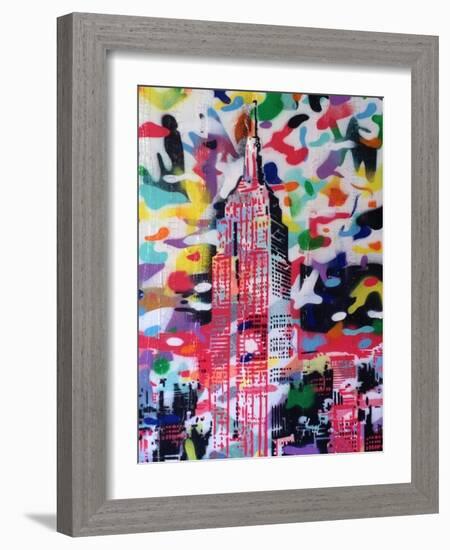 New York Camo-Abstract Graffiti-Framed Giclee Print