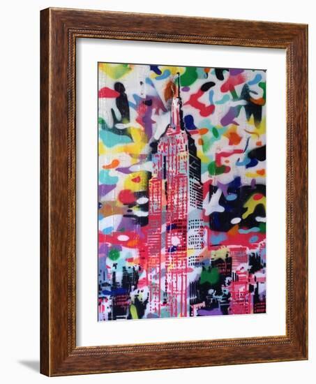 New York Camo-Abstract Graffiti-Framed Giclee Print